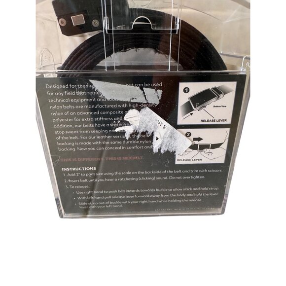 Nexbelt Supreme Appendix Carry Ratchet Belt 1.5" [38mm] Black Cut Strap NWB - Picture 7 of 11